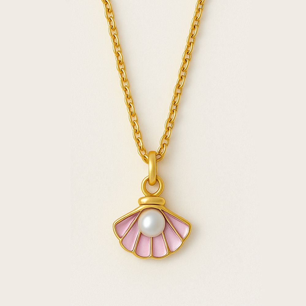 Pearl Cove - Pink Shell Pendant Necklace