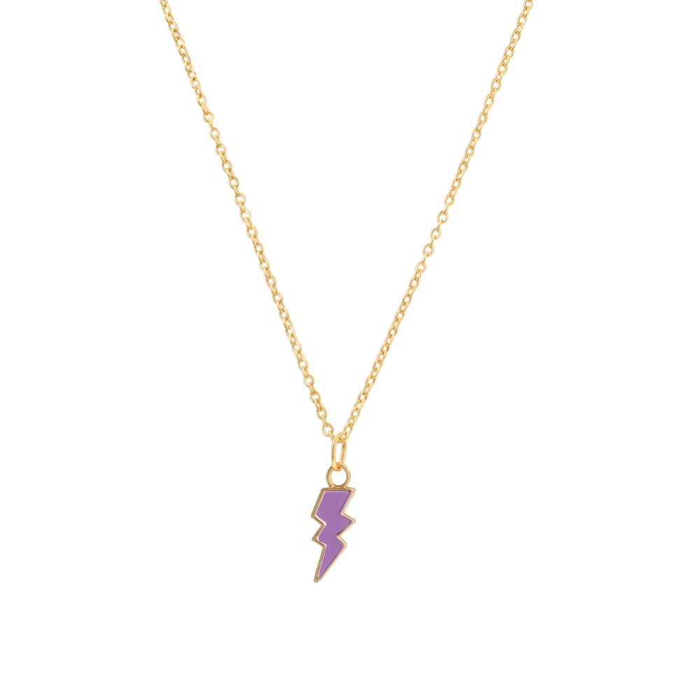 Violet Voltage - Purple Lightning Bolt Necklace
