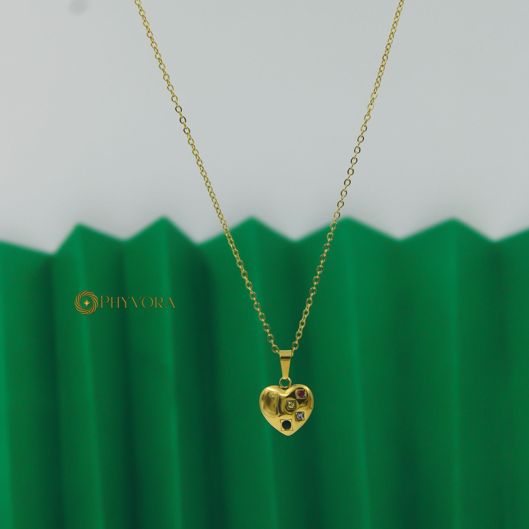 JoyGem heart Radiance 18k toned Necklace