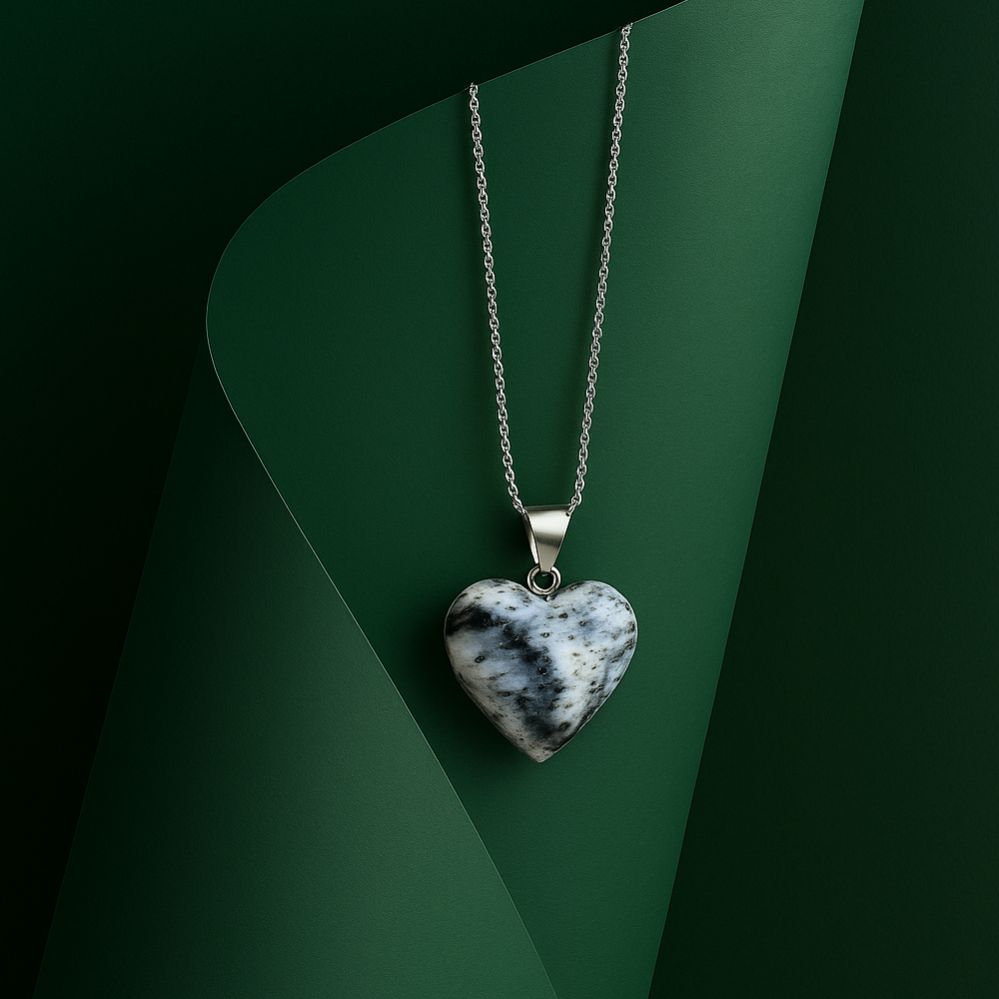 Stone Heart Pendant Necklace