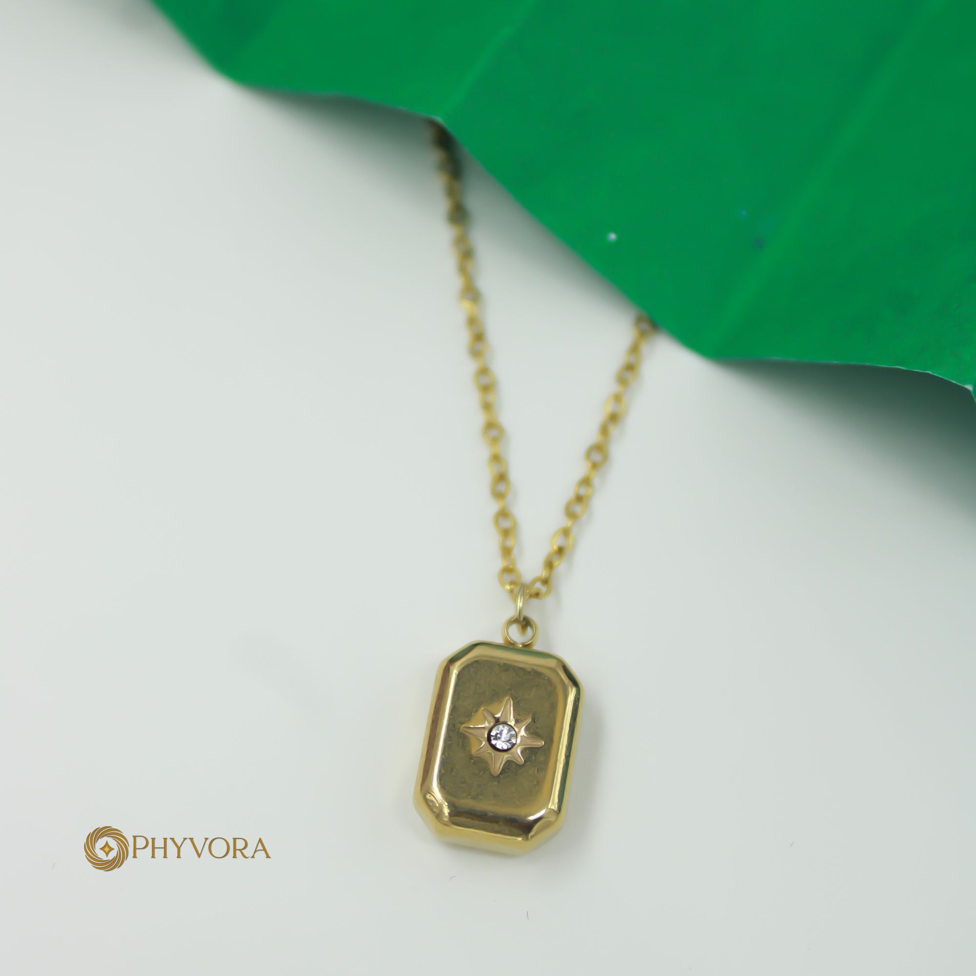 Celestial Shine Tag Necklace